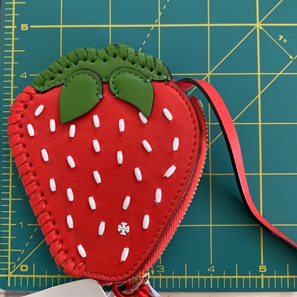 TORY BURCH Cute Strawberry Coin case -NEW- - Picture 7 of 8